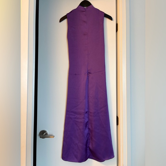 SANDRO - Titanic Ruched Dress in Violet - Picture 7 of 7